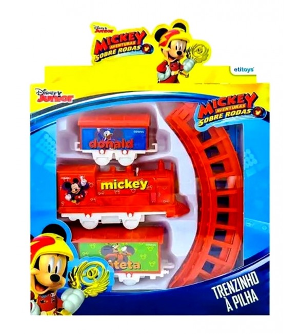 Trenzinho Eletrico Mickey Locomotiva - EtiToys - Licenciado Oficial